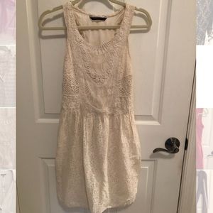 White embroidered Zara dress